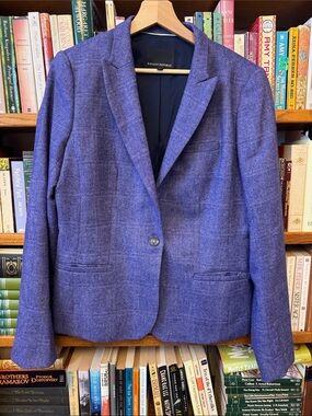 Banana Republic purple wool blend blazer W10